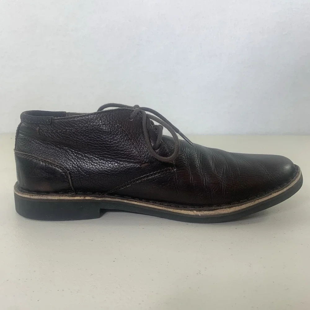 Kenneth Cole‎ Reaction Desert Sun Boots Mens 9.5M Brown Good Leather Chukka